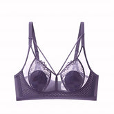34-44 (B-D) Lightly Lined Cup, Wirefree Lace Minimizer Bra - Plus Size